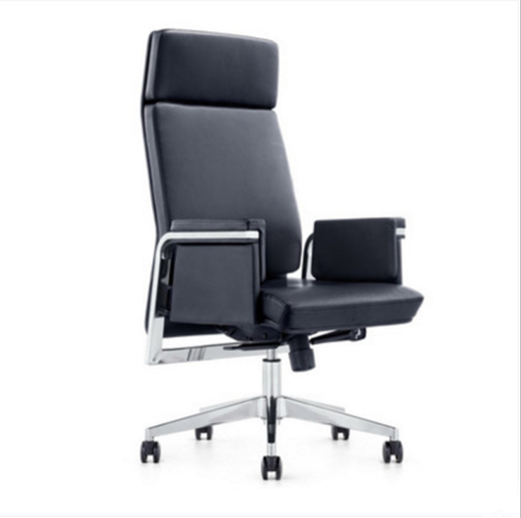 Морден дизайн высокая спинка роскошный кожаный исполнительный офисный стул с колесами
