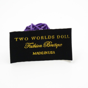 Negro <span class=keywords><strong>ropa</strong></span> etiqueta <span class=keywords><strong>coser</strong></span> marca Supremo etiqueta tejida - Product Image 3
