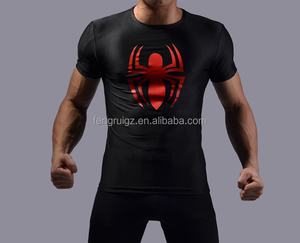 Camiseta de <span class=keywords><strong>la</strong></span> impresión 3D de <span class=keywords><strong>la</strong></span> <span class=keywords><strong>manga</strong></span> 3D del palo del <span class=keywords><strong>gimnasio</strong></span> del super héroe de los hombres de encargo - Product Image 1
