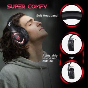 Nuevo <span class=keywords><strong>ONIKUMA</strong></span> K1 <span class=keywords><strong>Pro</strong></span> - Auriculares estéreo para videojuegos con cancelación de ruido, micrófono, luz LED para PS4, Rojo - Product Image 3