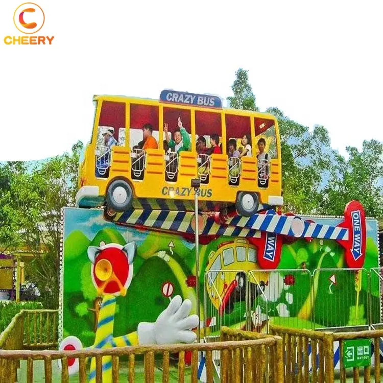 China factory amusement park rides family games machine 24 seats mini miami ride swing crazy wave bus