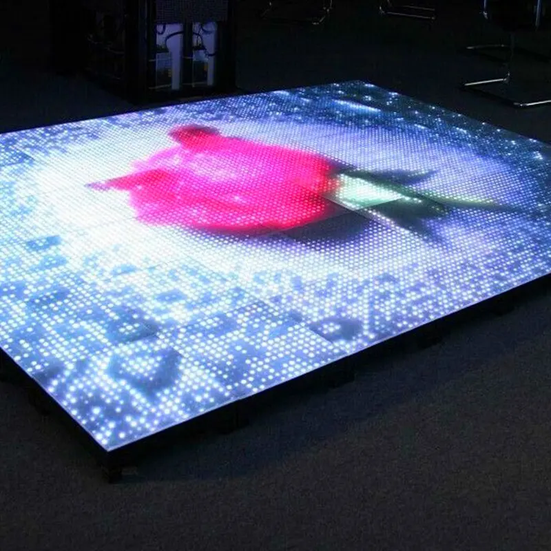 P7.75MM RGB Waterproof LED Display Screen Video Dance Floor For Party Wedding Banquet Car Show Exhibition