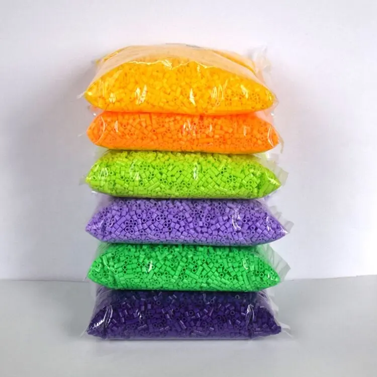 57 color plastic perler beads bulk diy perler toy wholesale 5mm non-toxic hama beads for kids