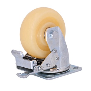 Rodas de borda industrial giratórias de nylon/pp 5 polegadas com freio de travamento - Product Image 5