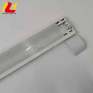 Menangguhkan Ps Plastik Penutup Transparan 3ft Single T8 Tabung Lampu LED Tahan Debu Bracket untuk Cleanroom Toko Supermarket