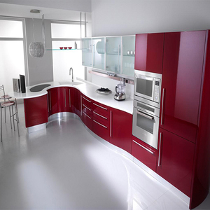 مطبخ هانغتشو فيرمونوز ، أفكار تصميم المطبخ الحديث ، مطبخ أحمر عالي اللمعان ، ورنيش - Product Image 2