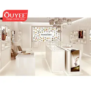 Présentoir de bijoux <span class=keywords><strong>Pandora</strong></span> de luxe, nouvelle collection, moderne, meubles de boutique, comptoir en verre, verrouillage, vitrine à vendre - Product Image 1