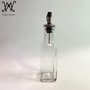 Bouteille en verre d'huile <span class=keywords><strong>de</strong></span> noix <span class=keywords><strong>de</strong></span> <span class=keywords><strong>coco</strong></span> et <span class=keywords><strong>vinaigre</strong></span>, avec distributeur et entonnoir en acier inoxydable <span class=keywords><strong>de</strong></span> 150ml - Product Image 1