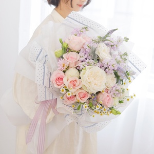 Xu Hướng Thời Trang DIY Florist Đóng Gói Nhà Máy Giấy Thêm 6 Màu Hàng Tồn Kho 60Cm * 60Cm Giấy Gói Nhựa Bán Buôn - Product Image 2