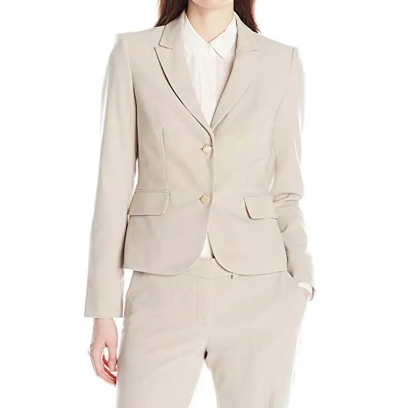 Özelleştirilmiş tasarımlar bayanlar tayyör iş resmi kadın pantolon takımları iki parçalı Set kadın ceket