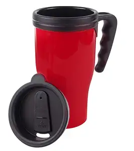 Mug Tumbler Kopi Termal Plastik Dinding Ganda Kustom Ramah Lingkungan 16Oz dengan Pegangan