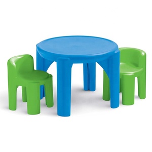 Silla y mesa de plástico personalizada profesional para niños, molde para mesa redonda de comedor para niños