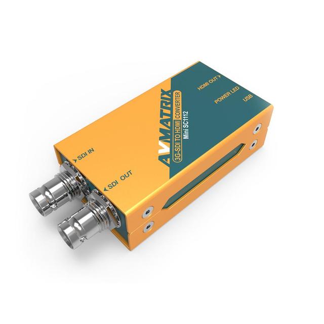 Avmatrix MINI SC1112 Metal HD SDI to HDMI Converter 3G-SDI to HDMI Mini Converter 3G-SDI 1080p Private Mold Made in China