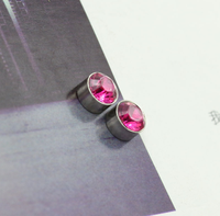 Boucles d'oreilles magnétiques à clip en pierre de cristal de 5 mm pour hommes et femmes, fausses boucles d'oreilles non percées