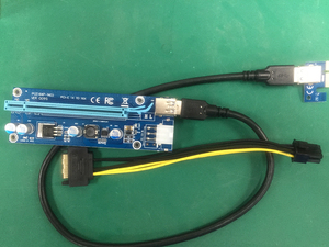 Molex 6pin Sata15pin or placage pcie x1 à x16 minière <span class=keywords><strong>riser</strong></span> adaptateur <span class=keywords><strong>graphique</strong></span> <span class=keywords><strong>carte</strong></span> extension 009 s pci-e <span class=keywords><strong>riser</strong></span> avec led - Product Image 6