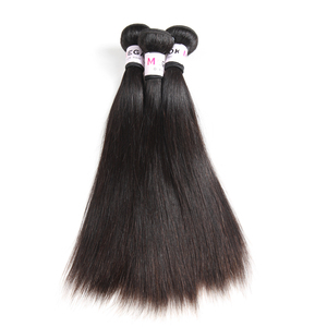 100% malayo camboyano sedoso recto Remy virginal humano chica Real coño que teje del pelo - Product Image 3