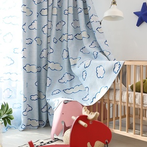Nube Bambini <span class=keywords><strong>Tende</strong></span> di Stoffa <span class=keywords><strong>Per</strong></span> I Bambini Della Ragazza del Ragazzo Camera Da Letto Soggiorno Blu/Rosa Blackout Cortinas Custom Made <span class=keywords><strong>Tende</strong></span> - Product Image 4