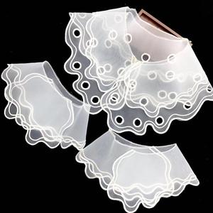 Creux Organza Broderie Dames Dentelle Collier Ras Du Cou Amovible Patchs À Coudre Avec Effet 3D Accessoire De Mode Pour Dames - Product Image 5