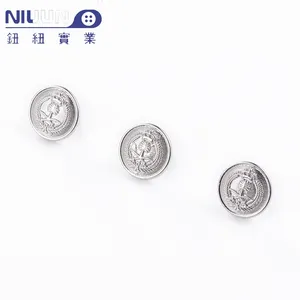 Çin üretici özel made kaplama pirinç üniforma dikiş shank metal askeri düğmeleri