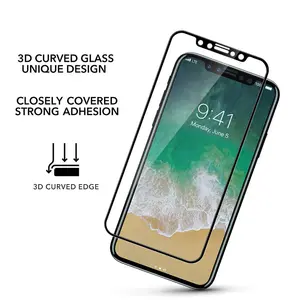 Для iphone x 3D полный экран из закаленного стекла Screen Protector Оптовая Продажа 4D стекло пленка для iphone 8/8 плюс