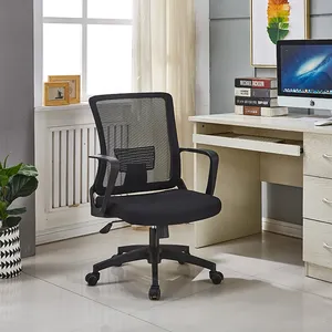 Fabrika moda ergonomik yönetici ayarlanabilir kol dayama 360 derece döner döner örgü ofis bilgisayar sandalyesi