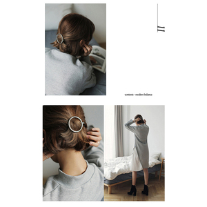 Semplice Lip Triangolo Cerchio della Luna Forcine Europa di Marca Geometria Ragazze della Clip di Capelli del Perno di Capelli Accessori Per Capelli - Product Image 6