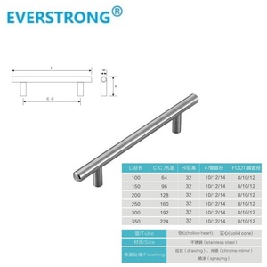 T Bar tủ bếp hoặc tủ quần áo xử lý jd031 của thép không gỉ đồ nội thất phụ kiện phần cứng - Product Image 6