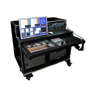 Media Image Control Flight Rack Case for Video Tricaster with TV Mount