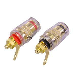 1pcs 32mm בננה מחבר 4mm חוט בינוני מגבר רמקול ספייד בננה תקע שקע מחבר מסוף עקידת הודעה