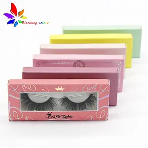 Neue Stile 3D Wimpern Papier karte 3D Real Nerz Wimpern für Make-up 3D Nerz Wimpern mit benutzer definierten Wimpern box