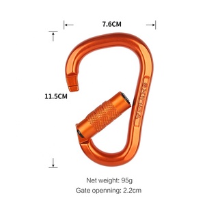 Xinda CE <span class=keywords><strong>certificado</strong></span> 24kN giro mosquetón de escalada de aluminio 7075 - Product Image 3