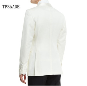 Nouvelle arrivée, <span class=keywords><strong>costume</strong></span> de mariage pour <span class=keywords><strong>homme</strong></span>, veste et pantalon de smoking <span class=keywords><strong>ivoire</strong></span>, dernier design, WF720 - Product Image 3