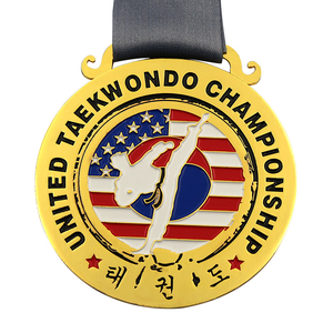 Precio al por mayor de chapado en oro de conmemorativa 3d Kung <span class=keywords><strong>Fu</strong></span> <span class=keywords><strong>chino</strong></span> medalla con cinta - Product Image 5