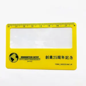 85x55mm Nhựa Ống Kính Fresnel 3X Thẻ Tín Dụng Magnifier với In Logo Tùy Chỉnh Thẻ Tín Dụng Magnifier Logo