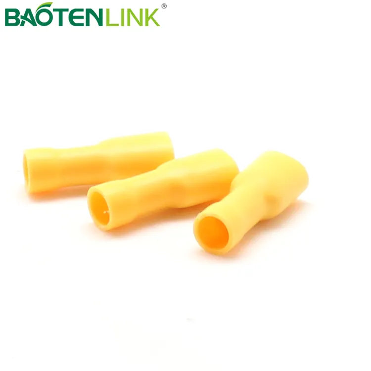 BAOTENG FDFD Fully insulated yellow brass PVC automatic crimp copper female faston terminal