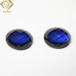 loose synthetic jewelry corundum stone faceted sapphire gemstones