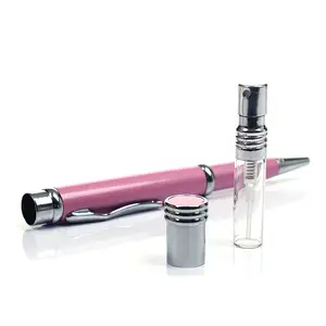 Alat Penyemprot Wanita 2 Dalam 1 Multifungsi Hadiah Promosi Baru Penyemprot Parfum Pena Bola Logam dengan Botol