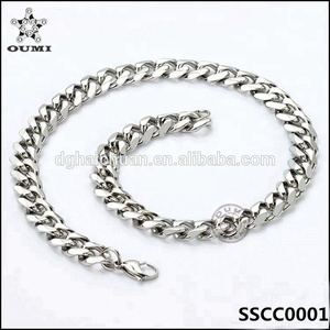 Colliers Type De Bijoux En Acier Inoxydable Bijoux Matériel Principal Plat Épais Chaîne <span class=keywords><strong>Gourmette</strong></span> pour hommes - Product Image 2