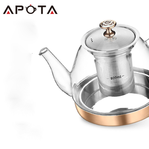 <span class=keywords><strong>Infusore</strong></span> <span class=keywords><strong>per</strong></span> <span class=keywords><strong>teiera</strong></span> e fornello a induzione in vetro soffiato a mano 1000W set da caffè e tè <span class=keywords><strong>per</strong></span> preparare il tè con vetro borosilicato in acciaio inossidabile - Product Image 4