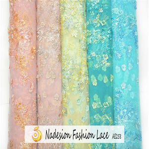 2019 3d cordones tejido bordado de flores/<span class=keywords><strong>3</strong></span> d de apliques de encaje de novia tejidos - Product Image 4