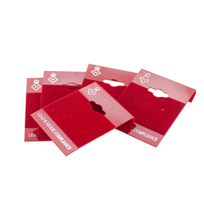 high quality jewelry display velvet plastic earring jewelry holder card with custom logo