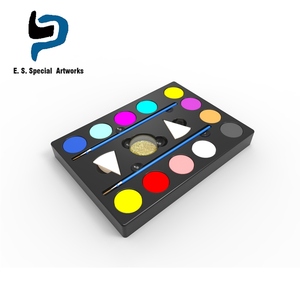 Oem <span class=keywords><strong>bio</strong></span> 12 multi couleurs halloween coupe du monde drapeau <span class=keywords><strong>maquillage</strong></span> corps kit de <span class=keywords><strong>peinture</strong></span> de <span class=keywords><strong>visage</strong></span> - Product Image 2