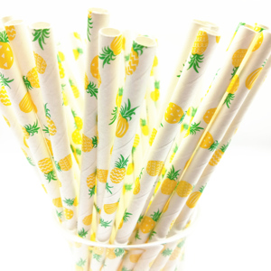 Biodegradable de té de burbuja de piña tema potable paja de papel - Product Image 1