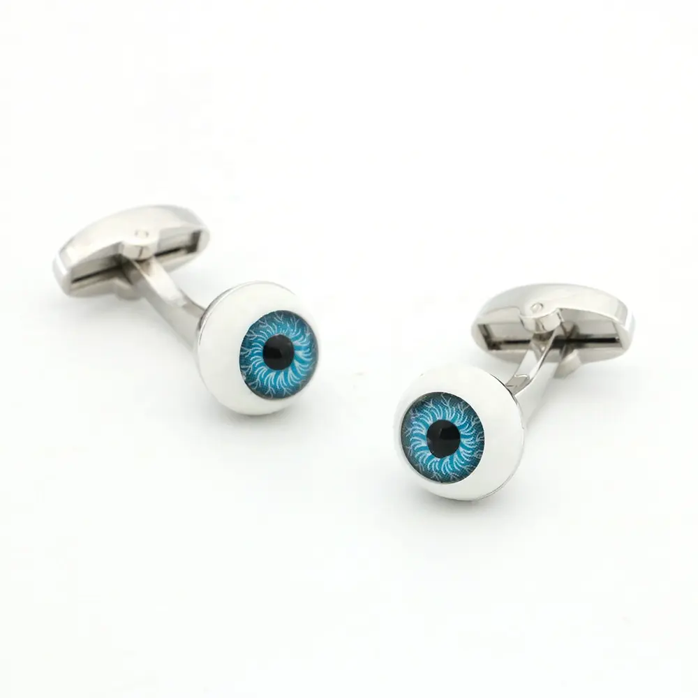 Wholesale New Arrival Charming Eye Shaped Silver Cufflinks for Party