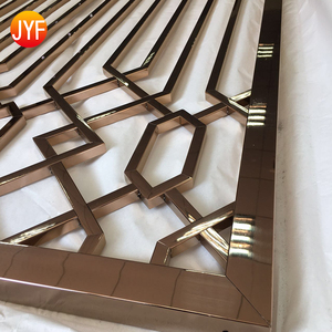 ZZ9917 Trung Quốc Nhà Sản Xuất Gương Hoàn Thành ROSE GOLD Room Divider Laser Cut Kim Loại Màn Hình Bộ Chia - Product Image 5