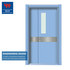 <span class=keywords><strong>Puerta</strong></span> de Madera HPL Laminada Impermeable para Hospital con Ventana de Vidrio - Product Image 5