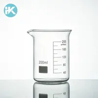 Huke Customized wärme beständig boro 3.3 200ml pyrex glas wissenschaft mess becher