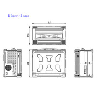 Châssis d'ordinateur industriel robuste portable LCD de 15 pouces avec 5 pièces d'espace disque dur 7 pièces emplacements d'extension demi-taille pour la criminalistique des données