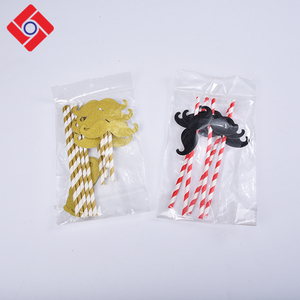 De moda Pla <span class=keywords><strong>lunares</strong></span> oro plata Cocacola jugo de fruta de paja de beber envoltura de papel Biodegradable - Product Image 1