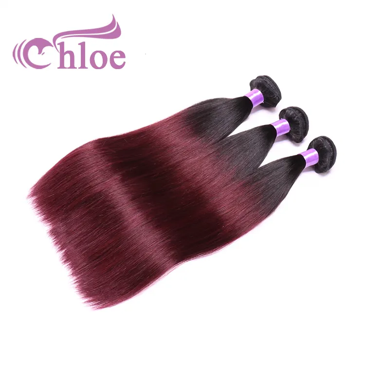 Chloe Durable Remy 1b Farbe 99j Glattes menschliches Haar Preise für brasilia nisches Haar in Mosambik